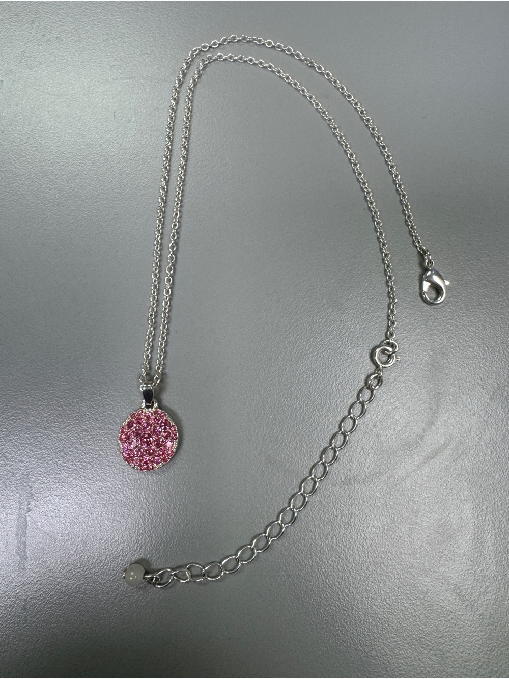 Vintage Avon NRT Rhinestone Pendant Necklace – Pink- Late 1990s